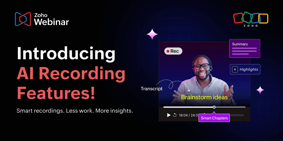 Zoho Webinar - AI Recording Features
