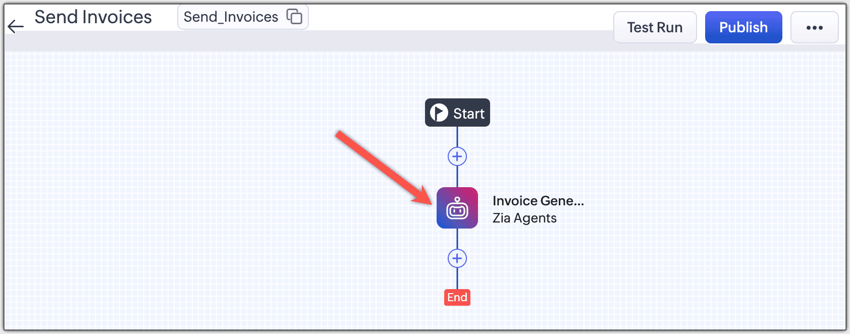 Zoho CRM - Zia Agents in Kiosk Studio Flows