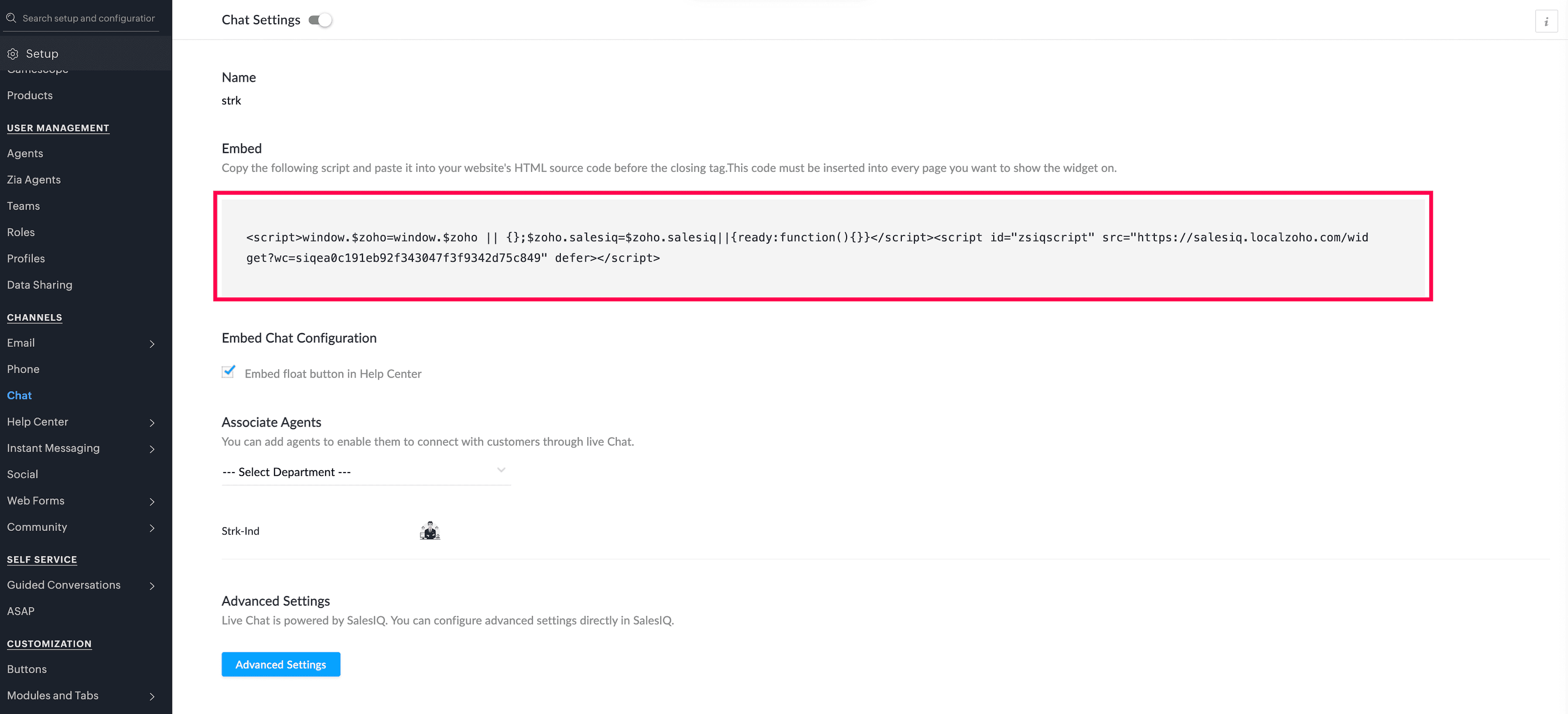 Zoho Desk - SalesIQ Live Chat Widget Upgrade