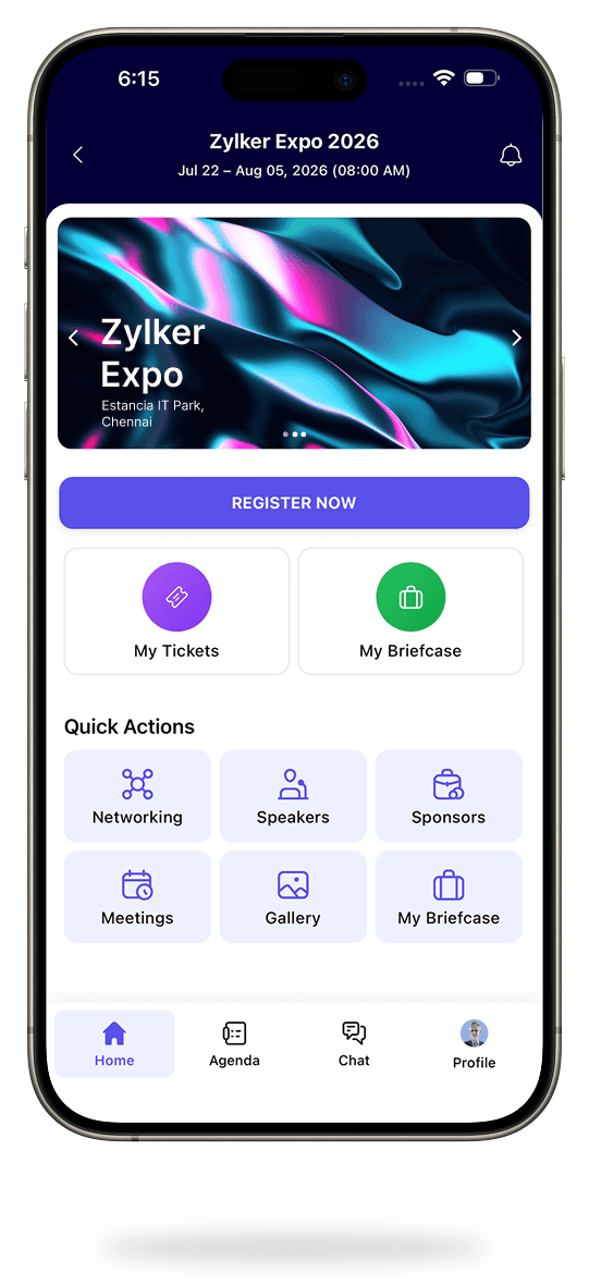 Zoho Backstage - Redesigned Attendee App