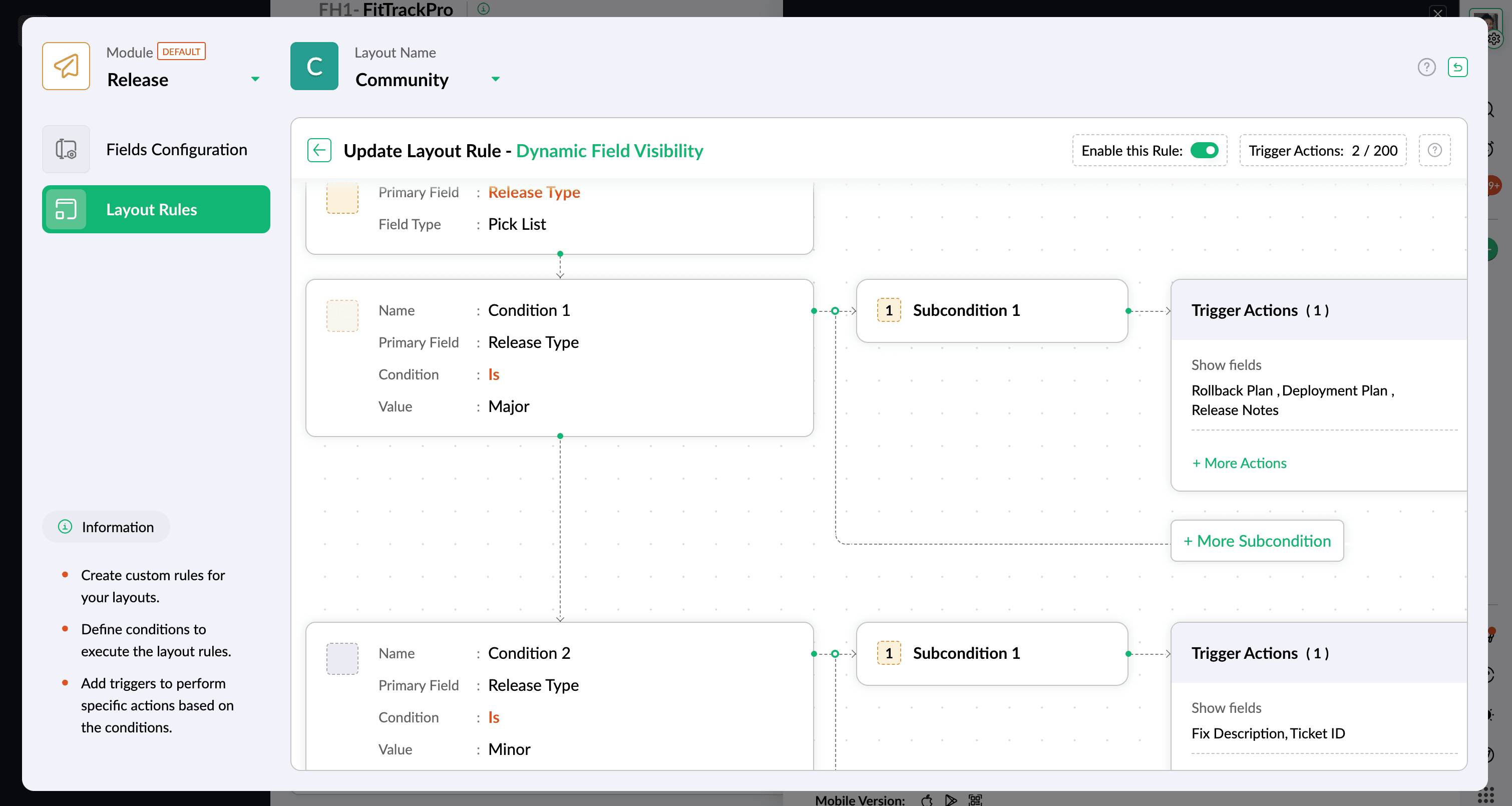 Zoho Sprints - Layout Rules Now Available for the Release Layout