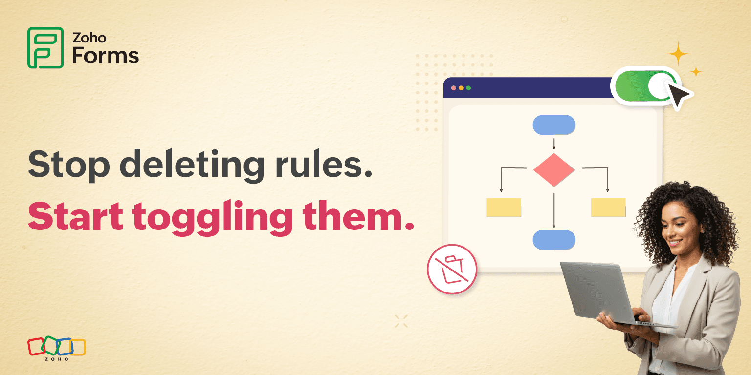 Zoho Forms - Enable or Disable Any Field Rule